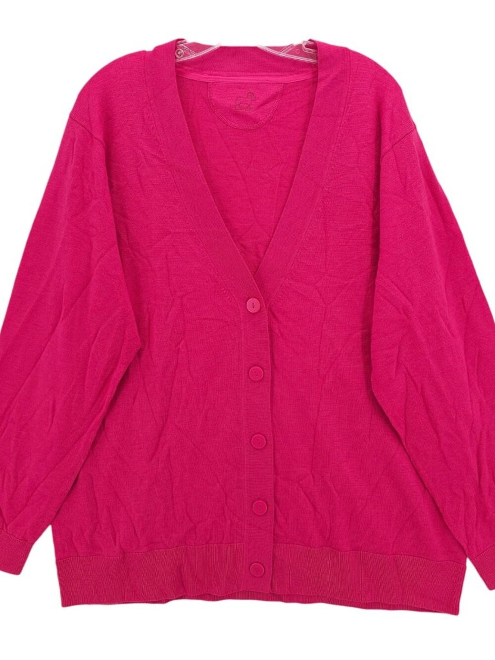 WOOLX Gia Sweater Cardigan Pink 100% Merino Wool EUC Women's Size 1X